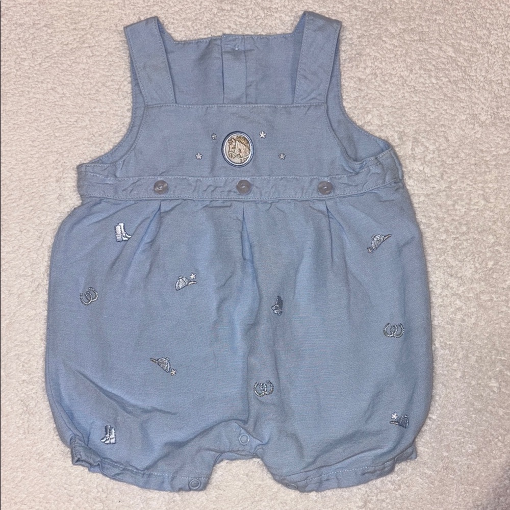Minibasix linen blend western horse shortall 9m